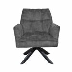 Fauteuil Tino - Stof Adore Darkgrey 68 - Vooraanzicht