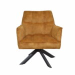 Fauteuil Tino - Stof Adore Gold 132 -Vooraanzicht