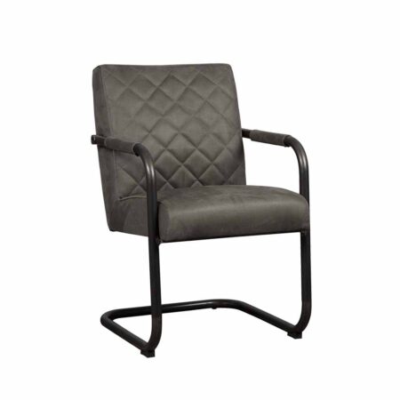 Tower Living Eetkamerstoel Civo Leer Bull Anthracite (2)