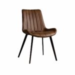 Tower Living Eetkamerstoel Eljas Microvezel Savannah Dark Brown 1078 03 (2)