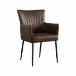 Tower Living Eetkamerstoel Toledo met armleuningen Savannah Dark Brown (2)