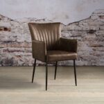 Tower Living Eetkamerstoel Toledo met armleuningen Savannah Dark Brown