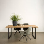 Tower Living Eettafel Lucca Teak Metalen Poten