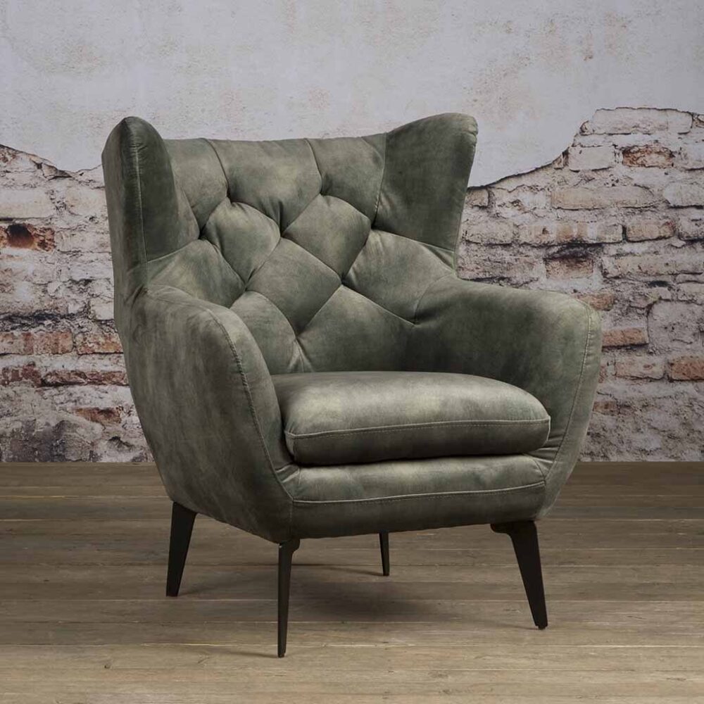 Tower Living Fauteuil Bomba Stof Bliss 20 Dark Green