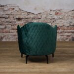 Tower Living Fauteuil Bondo Stof Velvet Bliss 20 Dark Green Achteraanzicht Sfeerfoto