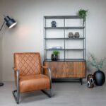 Tower Living Fauteuil Civo Eco Leer Bull 28 Cognac