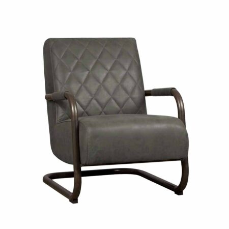 Tower Living Fauteuil Civo Leer Bull Anthracite (2)