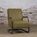 Tower Living Fauteuil Civo Leer Bull Green