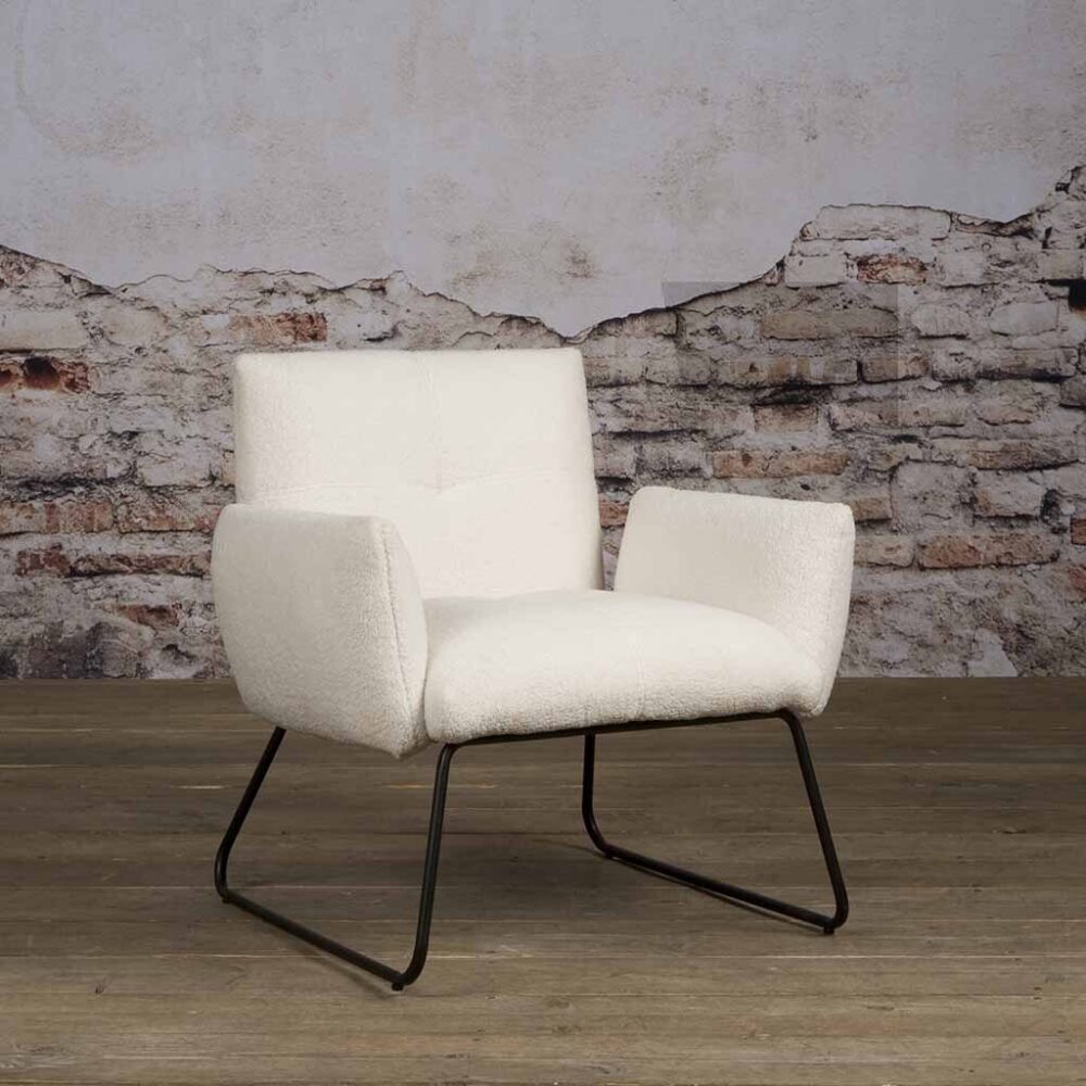 Tower Living Fauteuil Dante Stof Teddy MJ8 1 White