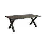 Tower Living Eettafel Xara - Live Edge - Acacia - Zwart