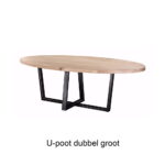 Eettafel Rustiek Eiken Rond U poot dubbel groot.jpg