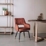 Tower Living Eetkamerstoel Lenno Stof Adore Copper 24 Sfeerfoto