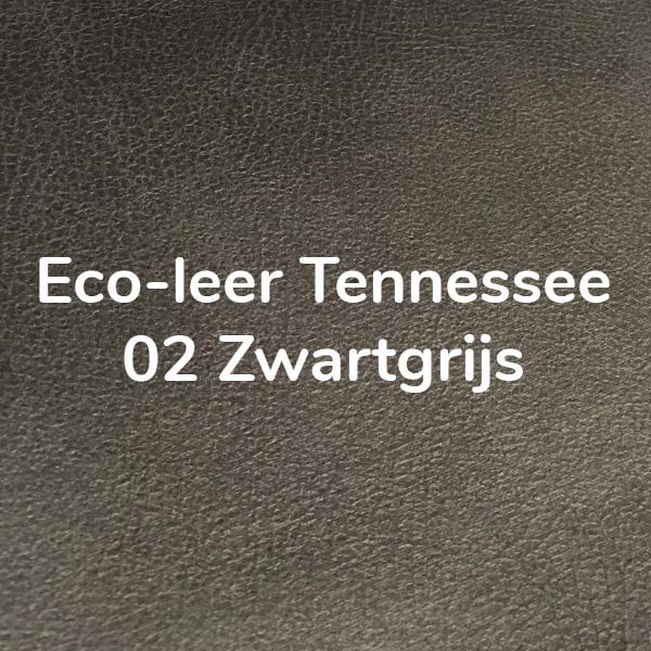 Eco leer Tennessee 02 Zwartgrijs