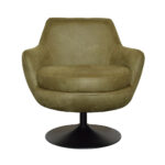 Fauteuil Azura Eco leer Bull 59 Moss Vooraanzicht