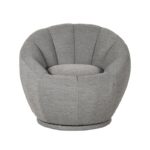 LABEL51 Fauteuil Crown Grijs Boucle 83x77x72 cm Voorkant.jpg