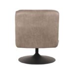 LABEL51 Fauteuil Eli 64x74x77 Cm Taupe Micro Suede Achterkant