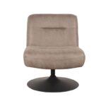 LABEL51 Fauteuil Eli 64x74x77 Cm Taupe Micro Suede Voorkant