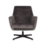 LABEL51 Fauteuil Toby Antraciet Velours 75x80x85 cm Voorkant.jpg