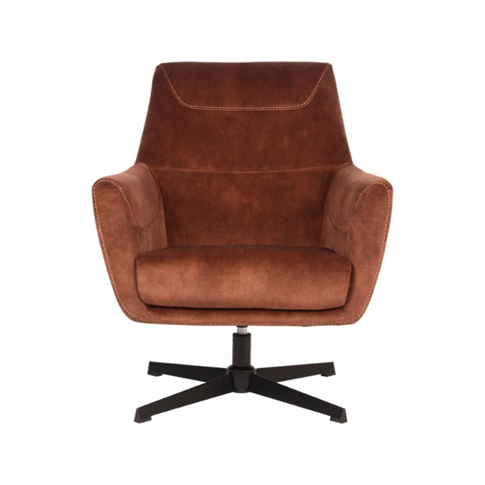 LABEL51 Fauteuil Toby Rust Velours 75x80x85 cm Voorkant.jpg