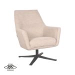 LABEL51 Fauteuil Tod Naturel Boucle 76x75x90 cm Perspectief 360