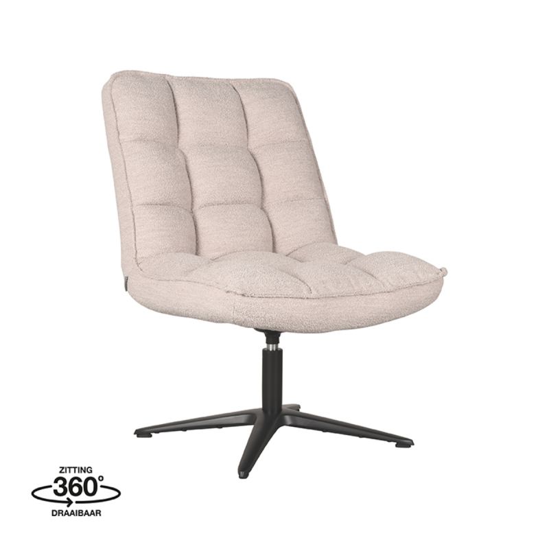 LABEL51 Fauteuil Vince Naturel Boucle 63x74x91 cm Perspectief 360