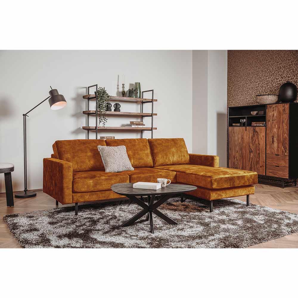 Tower Living Loungebank Cambridge 2,5 zits Stof Adore 015 yellow orange Sfeerfoto