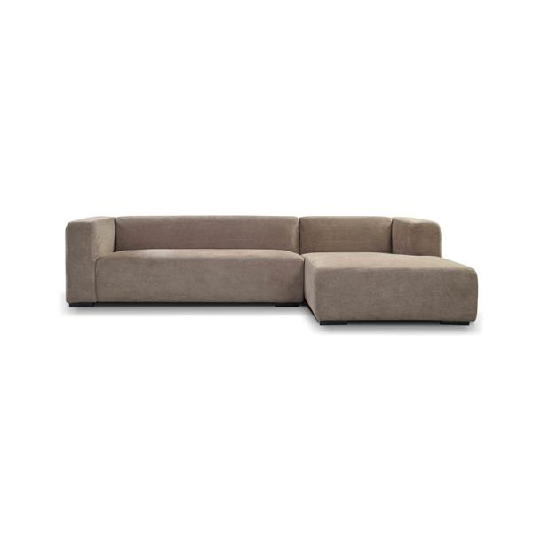 Tower Living Loungebank Glasgow 2,5 zits Stof Enjoy 431 Beige Grey Rechts