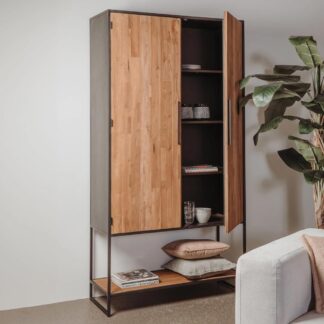 Tower Living Opbergkast Felino 220 cm Teak Sfeerfoto