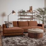 Tower Living Loungebank Highlands 2,5 zits Stof Nature 500 pearl copper Sfeerfoto