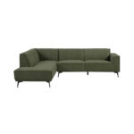 Tower Living Loungebank ottoman Leeds 2,5 seater AR + Ottoman L Stof City 355 Bottle Green Links