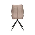 LABEL51 Eetkamerstoel Comfy 48x64x91 Cm Taupe Micro Suede Achterkant