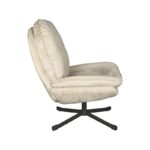 LABEL51 Fauteuil Noel 80x66x57 cm Beige Elegance Zijkant 1