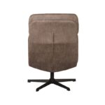 LABEL51 Relaxfauteuil Alvar 53x57x83 Cm Taupe Micro Suede Achterkant