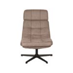 LABEL51 Relaxfauteuil Alvar 53x57x83 Cm Taupe Micro Suede Voorkant